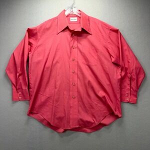 Vintage Career Club Belgrave Square Shirt Men Red Long Sleeve USA Made Button Up